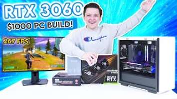 RTX 3060 $1000 Gaming PC Build! [15+ Gaming Benchmarks - ft. MSI 3060 Gaming X Trio]