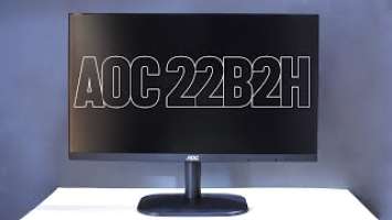 AOC 22B2H Black Modern and Sleek 21.5" 3-Sides Borderless Monitor with Full HD