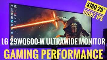 $180 LG 29" Ultrawide Monitor 29WQ600-W Gaming Performance