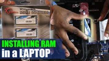 How to Install Memory in a Laptop in 5 Mins | Lenovo y700 | 32gig Ram DDR4 SoDimm G.Skill Ripjaws