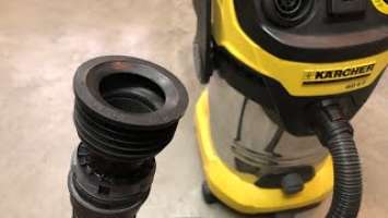 Karcher WD 6 Premium - How to unclog a drain.