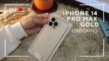 Unboxing iPhone 14 Pro Max | Gold | 256 GB| Early Christmas Gift | Aesthetic