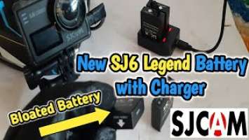 SWOLLEN OR LUMOBONG SJCAM BATTERY.. UNBOXING OF NEW SJ6 LEGEND BATTERY WITH CHARGER.. HELMET SETUP..