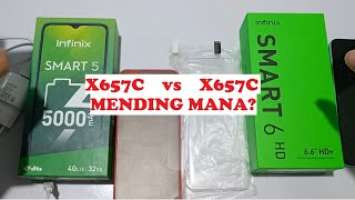 MENDING MANA INFINIX SMART 5 X657C VS INFINIX SMART 6 HD X6512 DS REVIEW INDONESIA