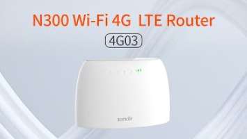 Tenda 4G03 N300 Wi-Fi 4G LTE Router