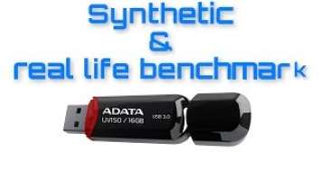 rd #296 16GB ADATA UV150 USB 3 0 Synthetic and Real life benchmark