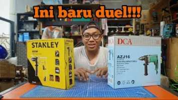 sengit banget!!! || perbandingan bor tembok DCA AZJ16 vs Stanley SDH600