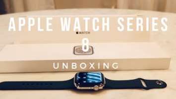 APPLE WATCH SERIES 8 UNBOXING | GPS + CELLULAR, 45 MM SILVER STAINLESS STEEL CASE