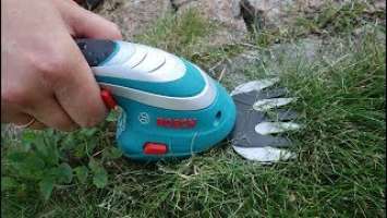 Тестируем аккумуляторные ножницы для травы и кустов Bosch ISIO