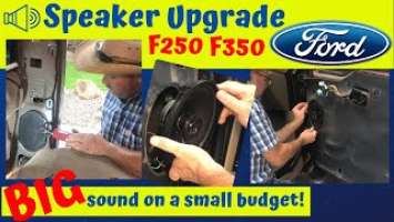 Ford F350 F250 Speaker Upgrade, Install & Review - Kenwood KFC-C681 Concert Series