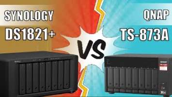 Synology DS1821+ vs QNAP TS-873A NAS Drive Comparison