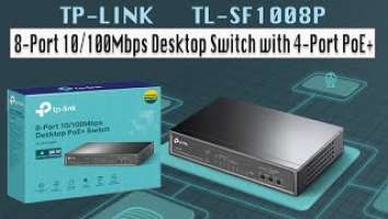 Tplink TL-SF1008P 8-Port 10/100Mbps Desktop Switch with 4-Port PoE+, Unboxing #shorts