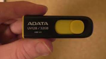 ОНЛАЙН ТРЕЙД.РУ - USB флешка ADATA DashDrive UV128 32Gb USB 3.0 yellow. Артикул 109847