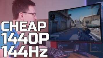 THE BEST CHEAP 1440p 144Hz GAMING MONITOR - AOC CQ27G2U Review - TechteamGB