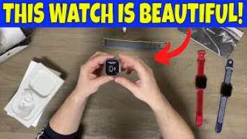 Apple Watch ULTRA with Blue/Gray Trail Loop Unboxing - Beautiful!