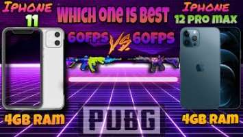 iPhone 11 60fps Vs iPhone 12 Pro Max 60fps PUBG COMPARISON|| TDM M416 ONLY | Which One is Best..!