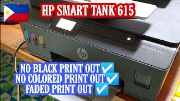 HP SMART TANK 615 no black | colored print outs | troubleshooting guide