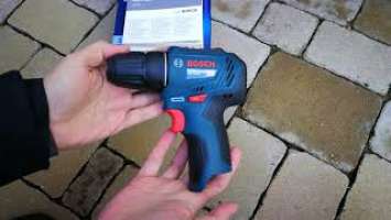 Unpacking / unboxing cordless drill / driver Bosch GSR 12V-30 06019G9002