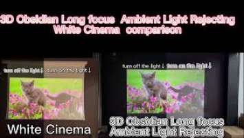 VIVIDSTORM VS XGIMI HORIZON PRO:5️⃣ Comparison of 3D ALR screen & White Cinema Screen