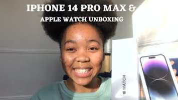 iPhone 14 Pro Max (deep purple) + Apple Watch SE unboxing