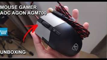 MOUSE GAMER AOC AGON AGM700 - RGB e 8 BOTÕES - UNBOXING E PRIMEIRAS IMPRESSÕES