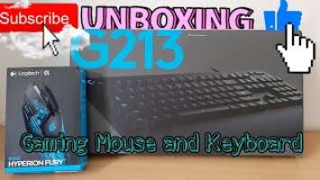 Unboxing Logitech Gaming Keyboard Prodigy G213 and Gaming Mouse Hyperion Fury G402 !!!✨✨✨