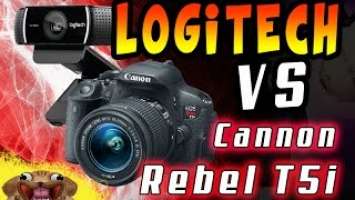 Review of the Logitech C922 PRO STREAM WEBCAM vs a CANNON T5i