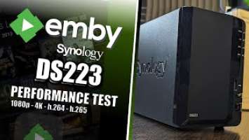 Synology DS223 NAS Emby Media Server Tests