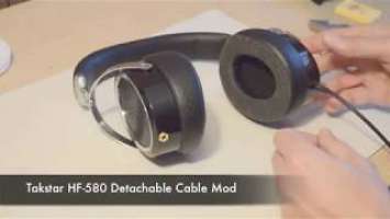 takstar HF 580 detachable cable mod