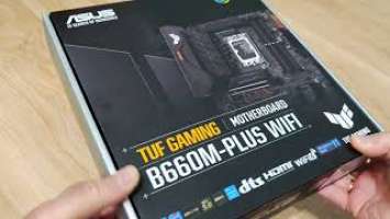 ASUS TUF GAMING B660M-PLUS WIFI распаковка.