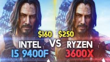 i5 9400f vs R5 3600x in 16 Games