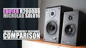 Microlab Solo 16 vs Edifier R2000DB  ||  Sound & Frequency Response Comparison