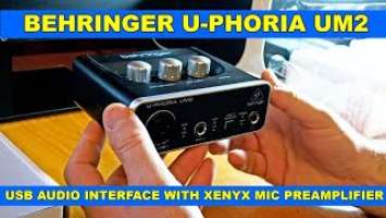 Interfata Audio USB Behringer U-Phoria UM2 placa de sunet chitara 48V Phantom Power