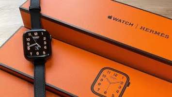 Apple watch series 7 Hermes - Space Black Stainless Steel ( Unboxing )