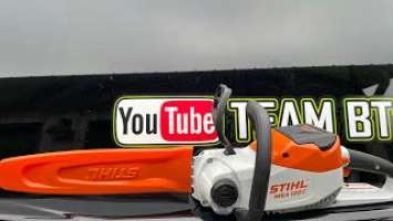 New Stihl chainsaw MSA 120c Battery powered review!