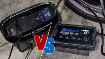 Comparison JOMGAND JQP3750 Jump Starter with Air Compressor & Xiaomi 70mai Car Air Compressor Pump