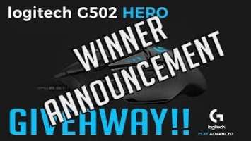 LOGITECH G502 HERO WINNER ANNOUNCEMENT