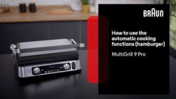 MultiGrill 9 Pro | How to Use the Automatic Cooking Functions Hamburger