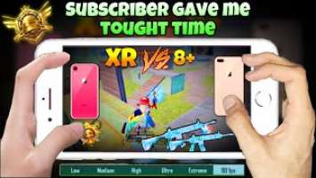 Most Aggressive 1v1 EVER  iPhone XR Vs iPhone 8 Plus PUBG COMPARISON | TDM M416 ONLY