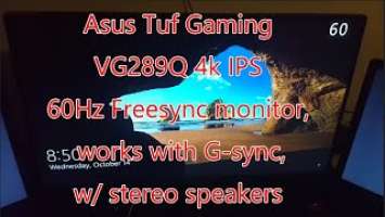 ASUS TUF GAMING VG289Q review 28 inch 4k IPS monitor for under $400