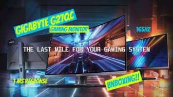 Unboxing the Gigabyte G27QC monitor!!