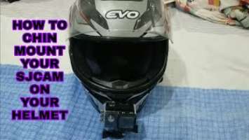 HOW TO INSTALL CHIN MOUNT | GO PRO/SJCAM SJ5000X ELITE TO YOUR HELMET | EVO GSX3000