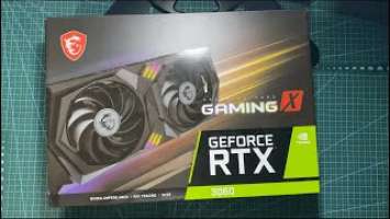 [4K] MSI GEFORCE RTX 3060 Gaming X 12G LHR Unboxing