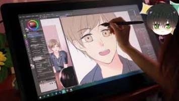 Wacom Cintiq 22 Unboxing & Webtoons making Timelapse