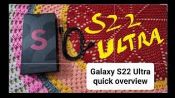 Samsung Galaxy S22 Ultra unboxing, Quick review with few - shot video