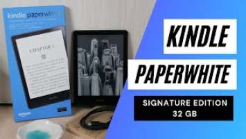 Amazon Kindle Paperwhite Signature Edition 32gb unboxing & showcase