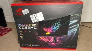 #AsusRogStrixxg32vc Gaming Monitor unboxing