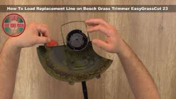 How To Load Replacement Line on Bosch Grass Trimmer EasyGrassCut 23/26 - Bob The Tool Man