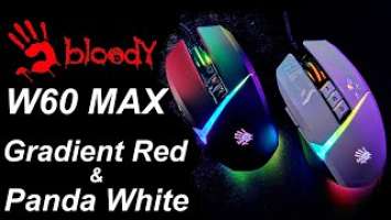 Bloody W60 Max Gradient Red & Panda White | Обзор игровой мыши + КОНКУРС