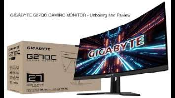 GIGABYTE G27QC GAMING MONITOR - Unboxing and Review